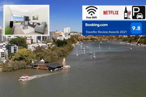 Amazing River View 3 Bedroom Apartment Brisbane CBD Netflix Fast Wifi Carpark - Southport Accommodation 0